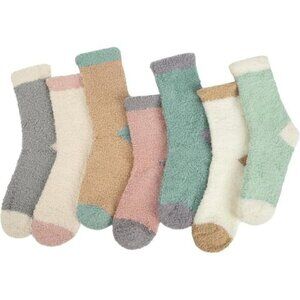 7-Pair Women’s Fuzzy Socks Cozy Warm Fluffy Christmas Gift Set